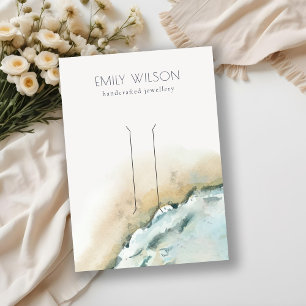 Küstenmeer-Wave Sand-Beach-Hair-Clip-Display Visitenkarte