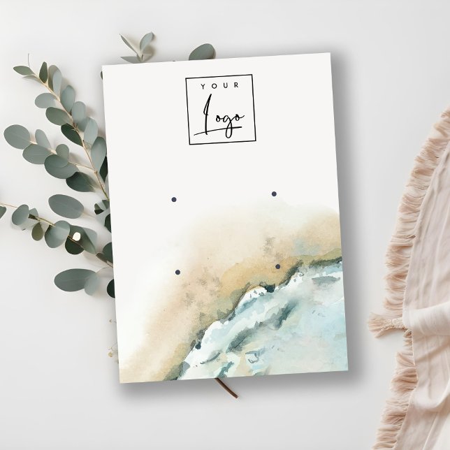 Küstenmeer Wave Sandstrand 2 Earring Display Visitenkarte (Von Creator hochgeladen)