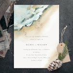 Küstenmeer-Wellen Sandstrand Hochzeit Einladung<br><div class="desc">Für weitere Anpassungen oder andere passende Artikel kontaktieren Sie mich bitte unter yellowfebstudio@gmail.com</div>