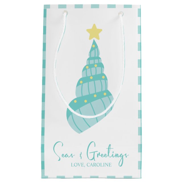 Küstenmeere und Grüße Muschel Kleine Geschenktüte (Vorderseite)