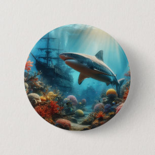 Küstennaher Tigerhai & Korallenriff Button