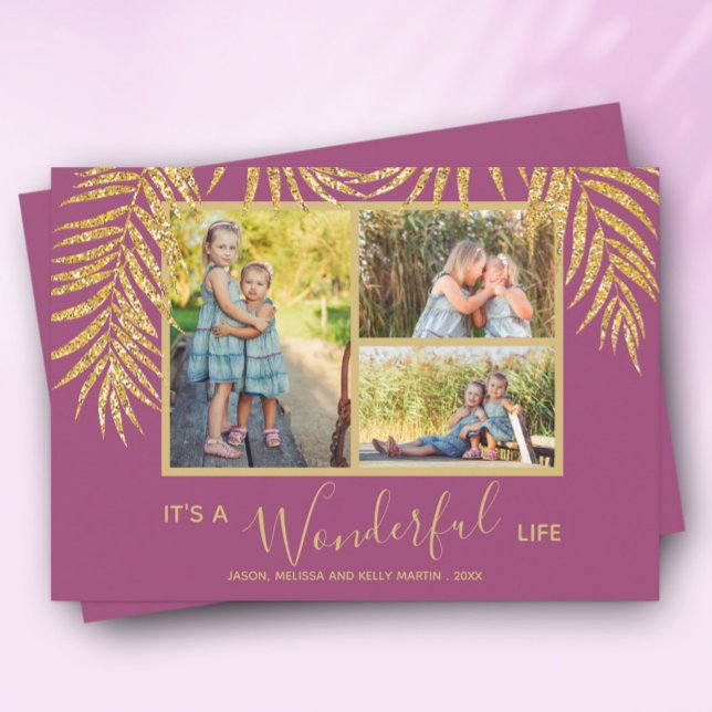 Küstenpalmen Foto Collage Weihnachtskarte Feiertagskarte (Von Creator hochgeladen)