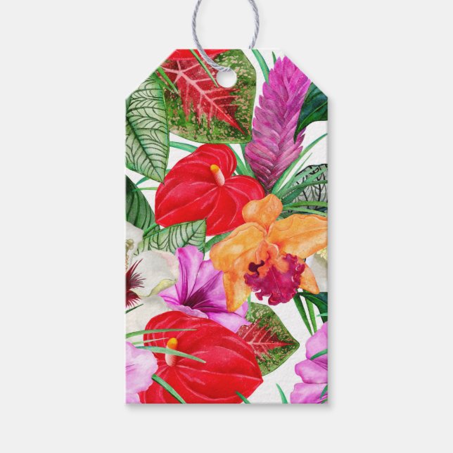 Küstenparadies Blüten Geschenkanhänger (Vorderseite)