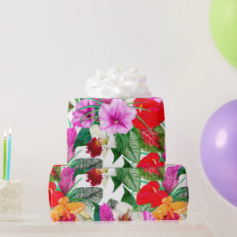 Küstenparadies Blüten Geschenkpapier