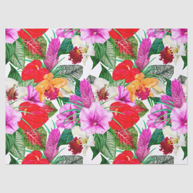 Küstenparadies Blüten Seidenpapier (Vorderseite)