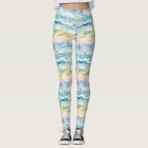 Küstenregenpfeifer-Ufer-Muster (2) Leggings