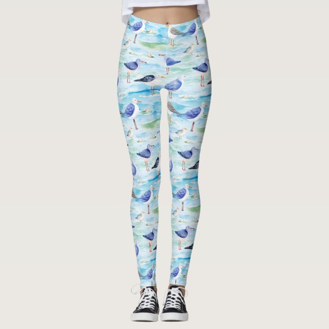 Küstenregenpfeifer-Ufer-Muster (3) Leggings (Vorderseite)