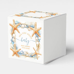 Küstenschick Blau Meer Wir sehen uns bald Baby-Par Geschenkschachtel