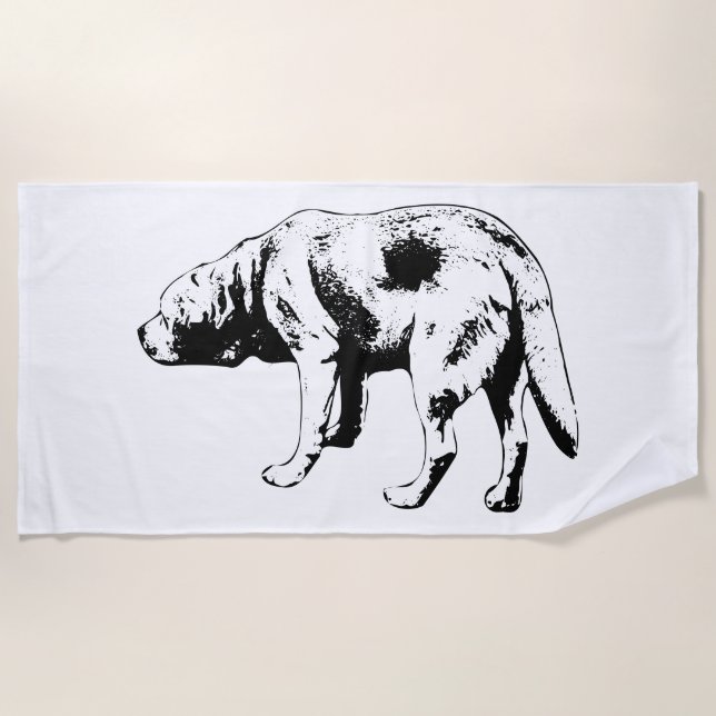 Küstenschutz, ruhiger Geist Strandtuch (Vorderseite)