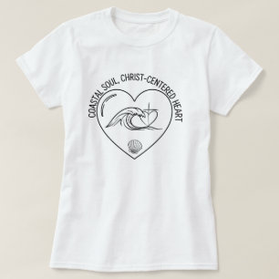 Küstenseele, Christus-zentriertes Herz – Frauenmod T-Shirt