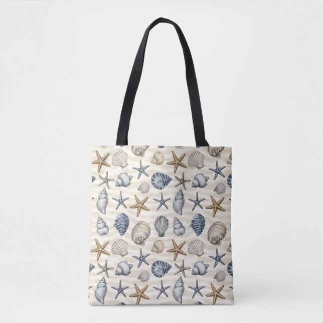 Küstenseestern Muscheln Elemente Design 391 Tasche (Vorderseite)