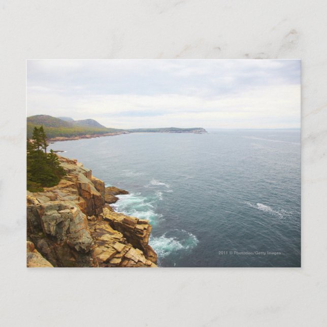 Küstensicht auf den Acadia Nationalpark Postkarte (Vorderseite)