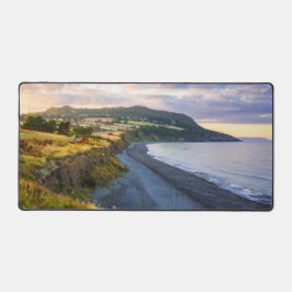 Küstensicht auf Greystones South Beach Schreibtischunterlage