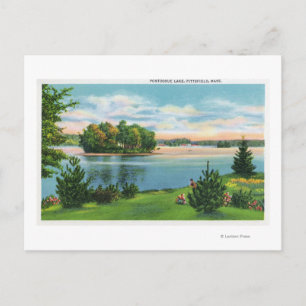 Küstensicht auf Pontoosuc See Postkarte