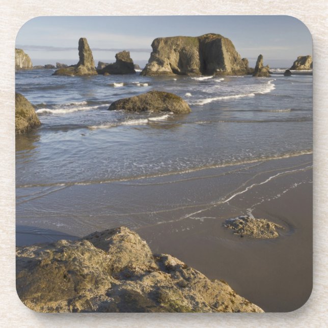 Küstensicht, Bandon, Oregon Getränkeuntersetzer (Vorderseite)