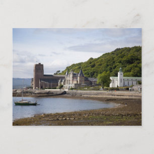 Küstensicht mit historischen Gebäude, Oban, Postkarte