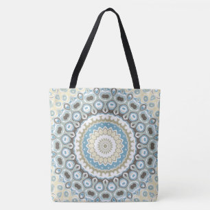 Küstenspirale in Sand-, Blau- und Treibholz-Tönen Tasche
