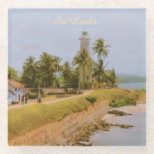 Küstenstadt Galle, Sri Lanka Reise Souvenir Glasuntersetzer