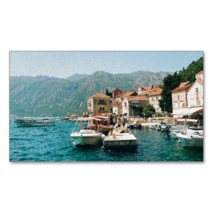 Küstenstadt Perast, Montenegro Magnetische Visitenkarte