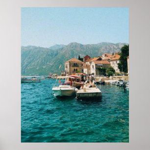 Küstenstadt Perast, Montenegro Poster