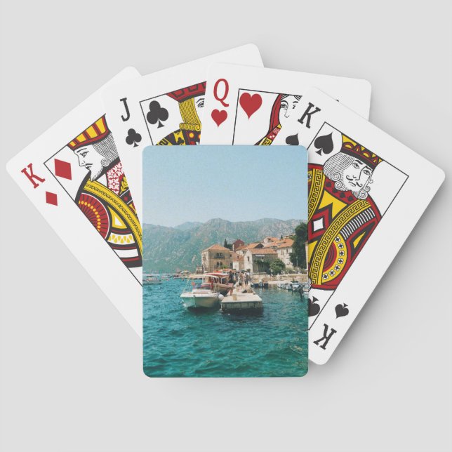Küstenstadt Perast, Montenegro Spielkarten (Rückseite)