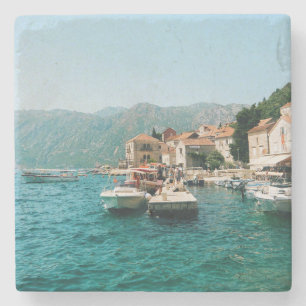 Küstenstadt Perast, Montenegro Steinuntersetzer