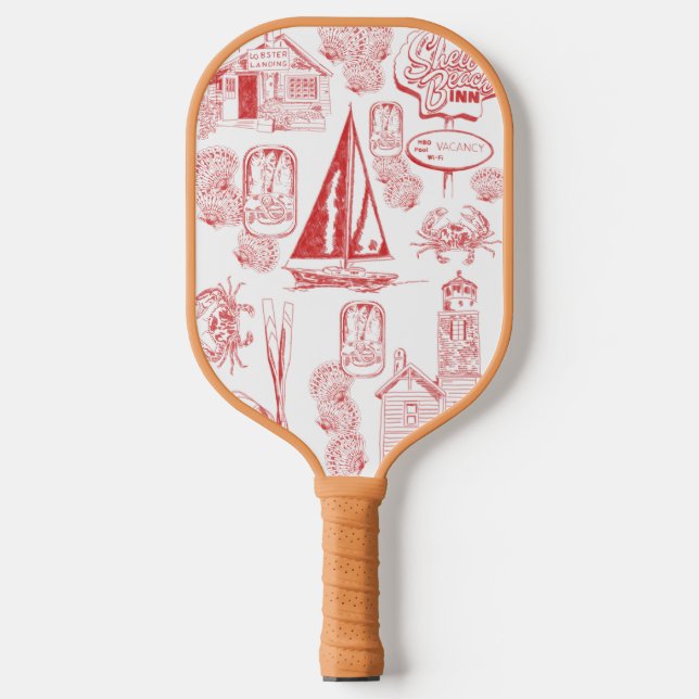 Küstenstadt - Schönes Küstengebiet Pickleball Schläger (Vorderseite)