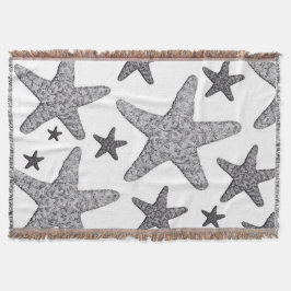 Küstenstarfish-Wurfs-Decken-Grau Decke