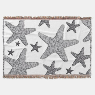 Küstenstarfish-Wurfs-Decken-Grau Decke
