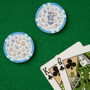 Küstenstrand Meeresschnecken Pokerchips