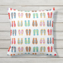 Küstenstrände Flip Flops Muster Kissen