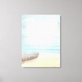 Küstenstrasse mit einem Fischerboot Leinwanddruck