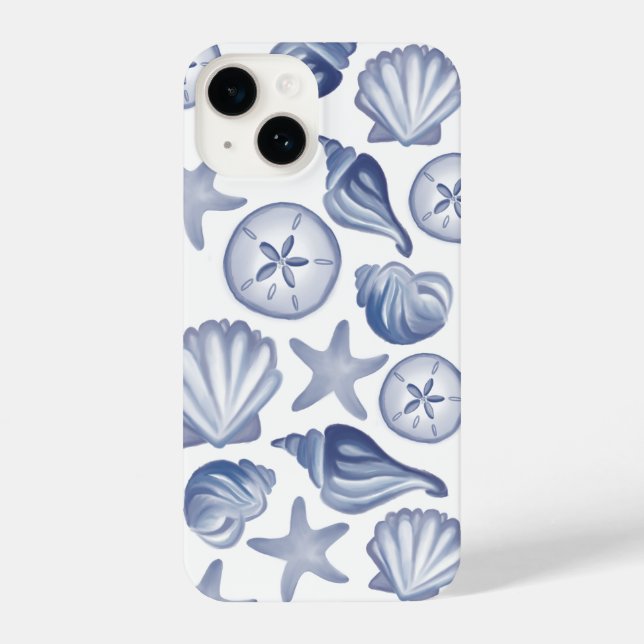 Küstenstreifen/Seashell Phonecase iPhone 14 Hülle (Rückseite)