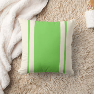 Küstenstreifen-Wurfkissen – Limette und Creme Kissen