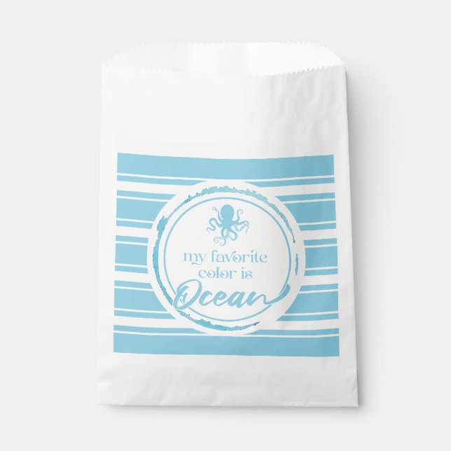 Küstentintenfisch in Blau Geschenktütchen (Vorderseite)