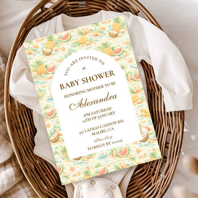 Küstentropicalische Früchte - Babyshower Einladung (Von Creator hochgeladen)