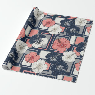 Küstentropisches Hibiskus-Muster (4) Geschenkpapier
