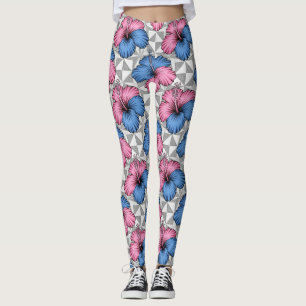 Küstentropisches Hibiskus-Muster (6) Leggings