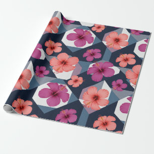 Küstentropisches Hibiskus-Muster (8) Geschenkpapier