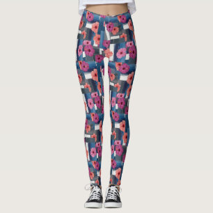 Küstentropisches Hibiskus-Muster (9) Leggings