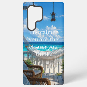 Küstenveranda mit Hängematte und türkisem Meer Samsung Galaxy Hülle