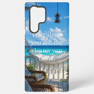 Küstenveranda mit Hängematte und türkisem Meer Samsung Galaxy Hülle