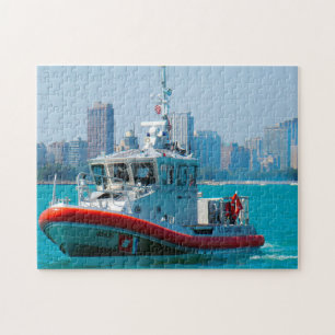 Küstenwache-Boot. Puzzle