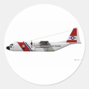 Küstenwache Lockheeds HC-130 Herkules Runder Aufkleber