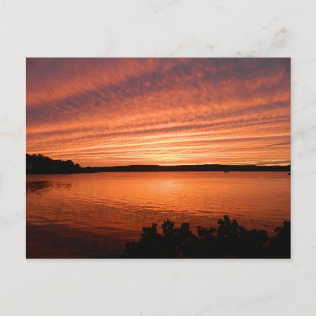 Küstenwache Maine Sunset Postcard Sailor's Delight Postkarte (Vorderseite)