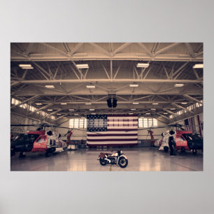 Küstenwache man bearbeitet maschinell poster