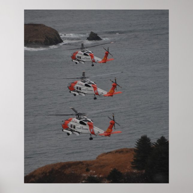 Küstenwache MH-60 Jayhawk-Hubschrauber Poster (Vorne)