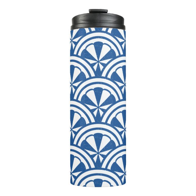 Küstenwache-Muster - Der weiße Lotus Thermosbecher (Vorderseite)