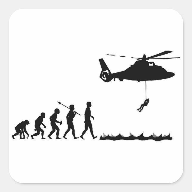 Küstenwache Quadratischer Aufkleber (Vorderseite)