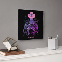 Küstenwache Silver Pink Monogram Wall Clock